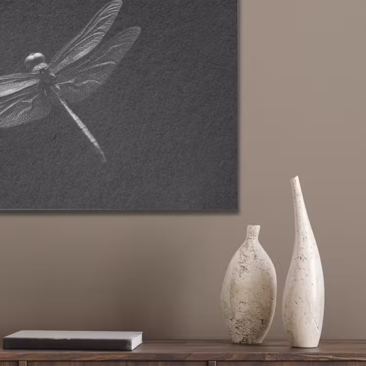 Libelle - Dieren - Zwart - Insect PET vilt klein -sfeer6_closeup