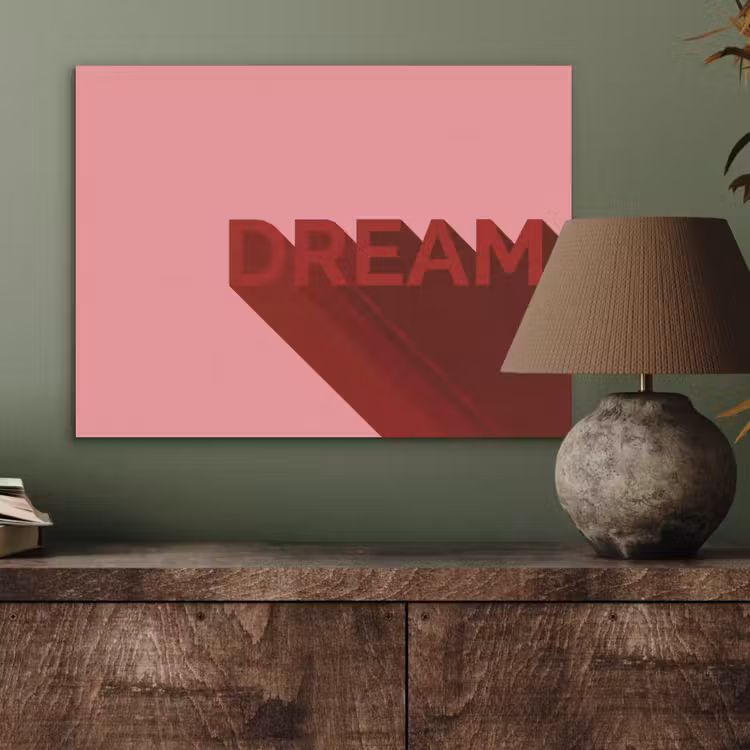 Dream - 3D - Rood - Roze PET vilt klein -sfeer2