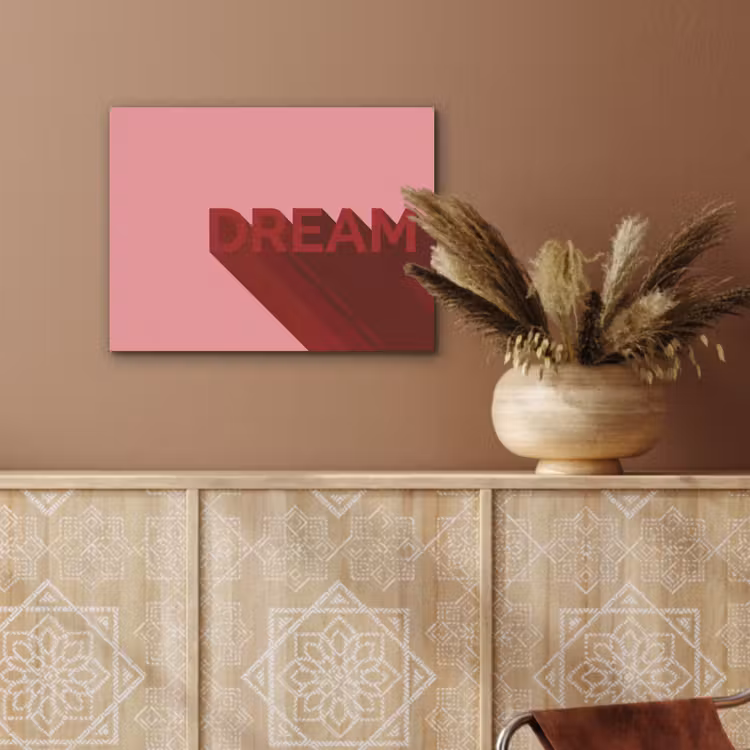 Dream - 3D - Rood - Roze PET vilt klein -sfeer4