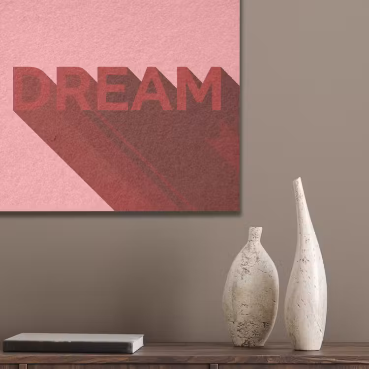 Dream - 3D - Rood - Roze PET vilt klein -sfeer6_closeup