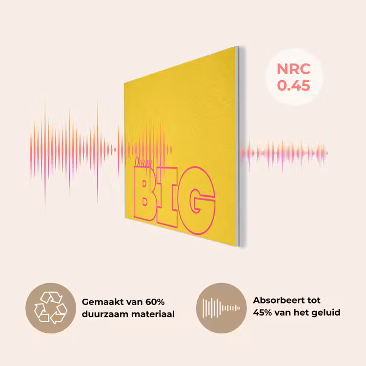 Dream big - Geel - Grafisch PET vilt klein -USP_NL