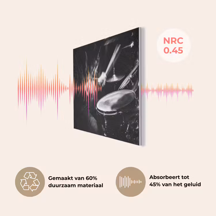 Drummer - Zwart - Drumstel PET vilt klein -USP_NL