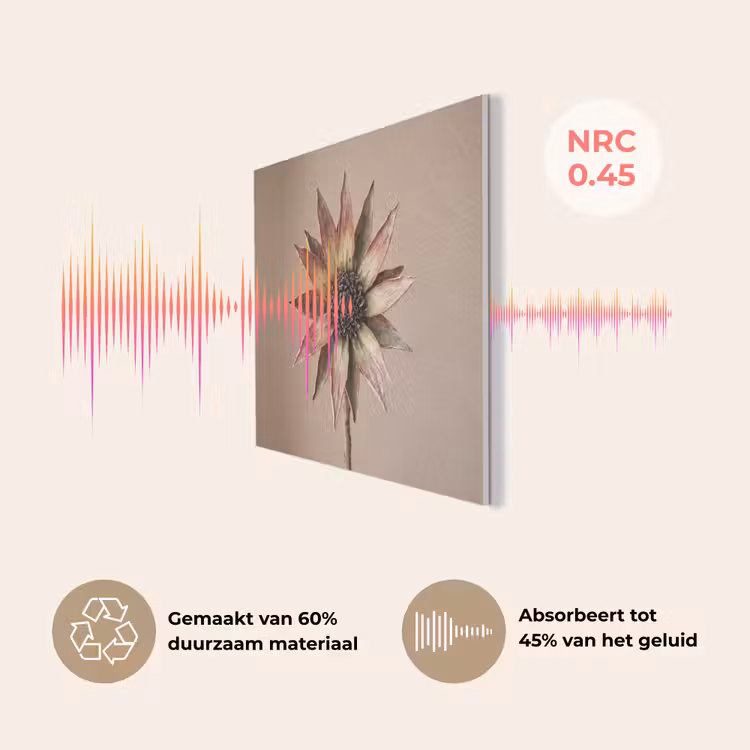 Droogbloem - Protea - Vintage - Beige - Rustiek PET vilt klein -USP_NL