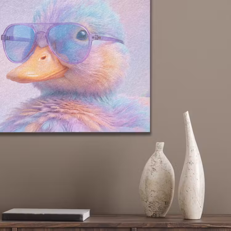 Eend - bril - Pastel PET vilt klein -sfeer6_closeup
