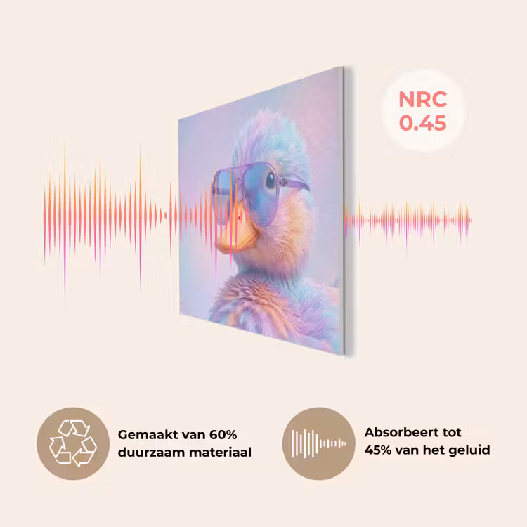 Eend - bril - Pastel PET vilt klein -USP_NL
