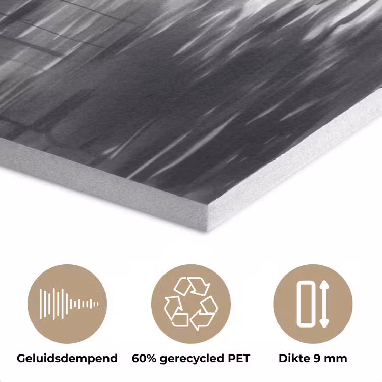 Eenden - Waterlelies - Riet - Zwart PET vilt klein -closeup_NL