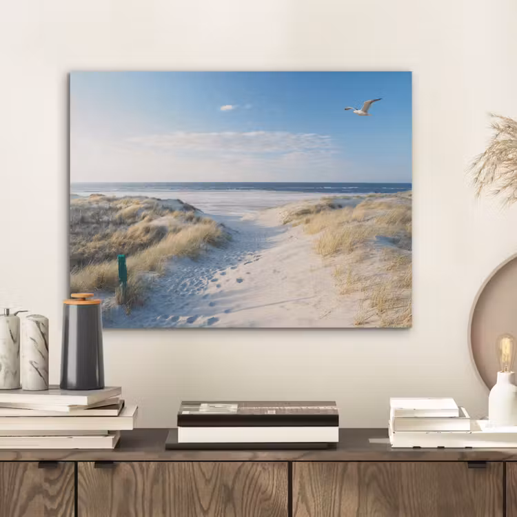 Duin - Meeuw - Strand - Zee - Zon PET vilt klein -sfeer1
