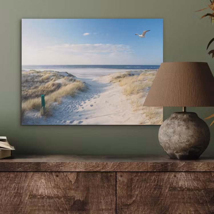 Duin - Meeuw - Strand - Zee - Zon PET vilt klein -sfeer2