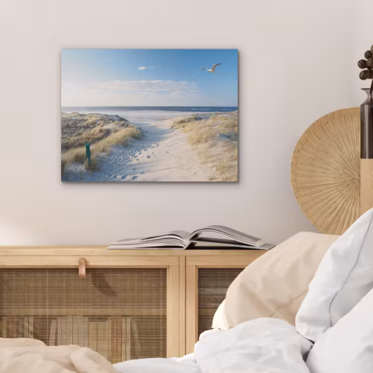 Duin - Meeuw - Strand - Zee - Zon PET vilt klein -sfeer3