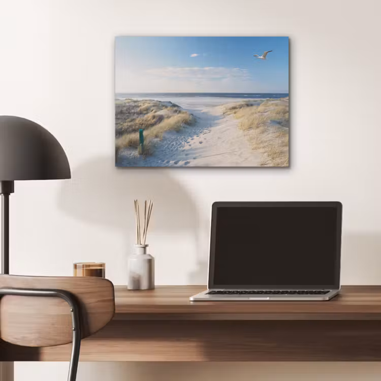 Duin - Meeuw - Strand - Zee - Zon PET vilt klein -sfeer5