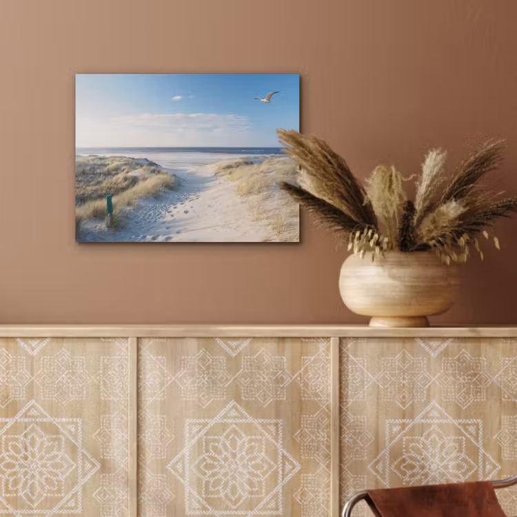 Duin - Meeuw - Strand - Zee - Zon PET vilt klein -sfeer4