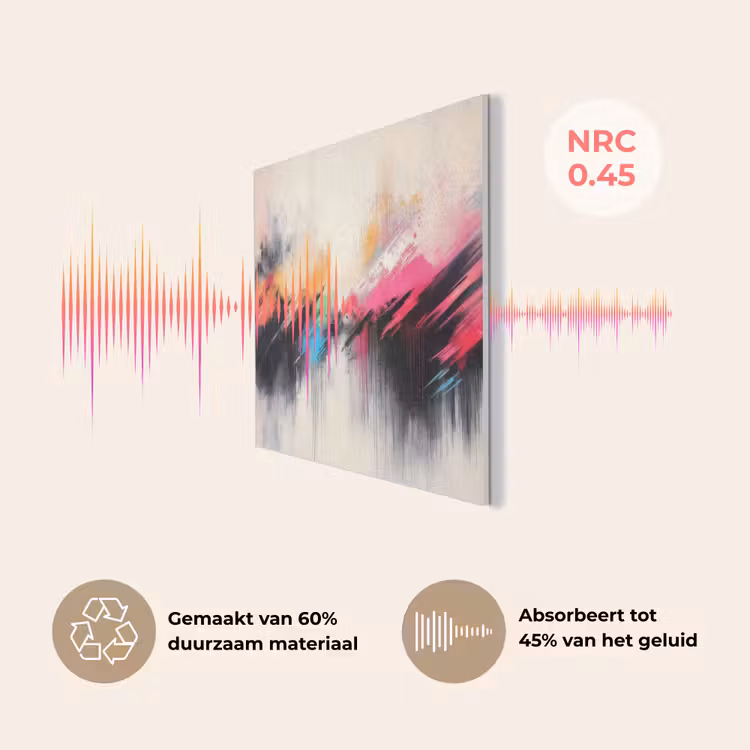 Dynamisch - Abstract - Kleurrijk - Zwart PET vilt klein -USP_NL