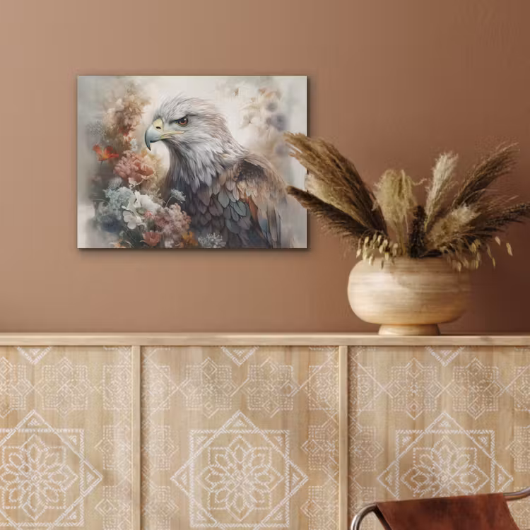 Arend - Adelaar - Vogel - Bloemen - Natuur PET vilt klein -sfeer4