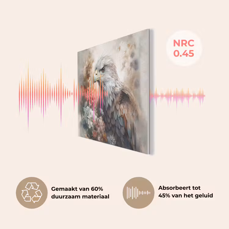 Arend - Adelaar - Vogel - Bloemen - Natuur PET vilt klein -USP_NL