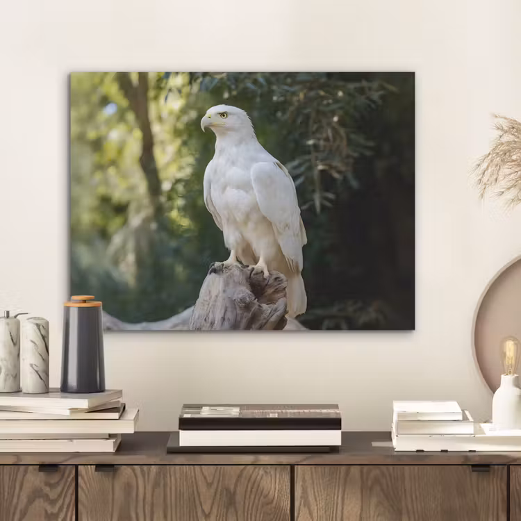 Arend - Hout - Wit - Planten PET vilt klein -sfeer1
