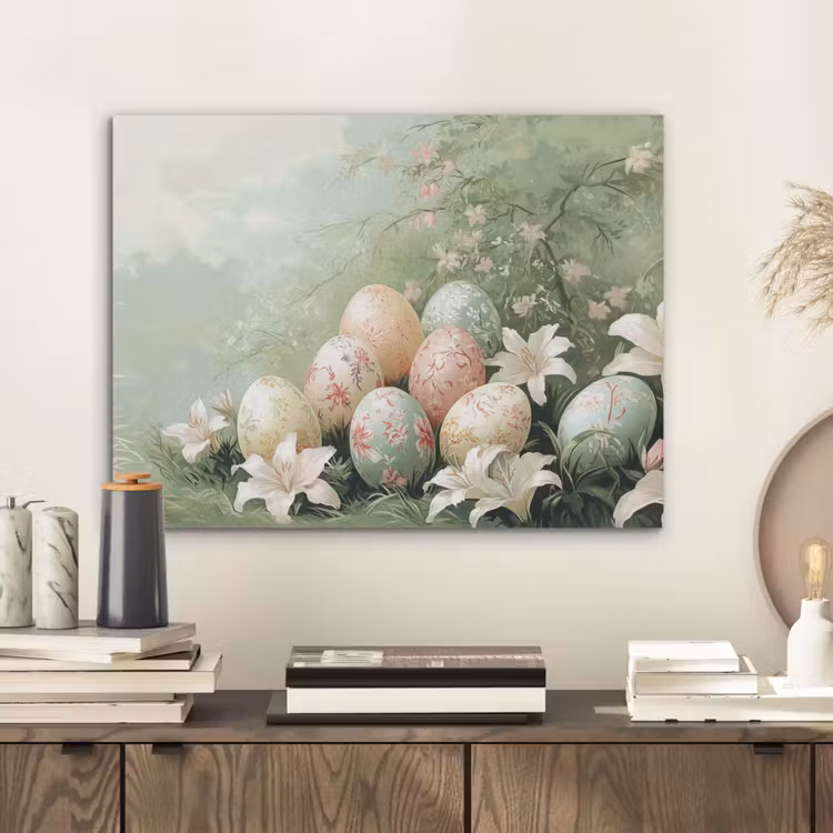 Paaseieren - Pasteltinten - Bloemen PET vilt klein -sfeer1