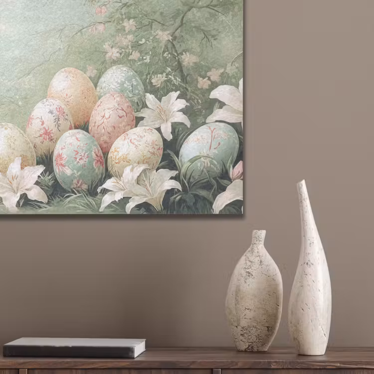 Paaseieren - Pasteltinten - Bloemen PET vilt klein -sfeer6_closeup
