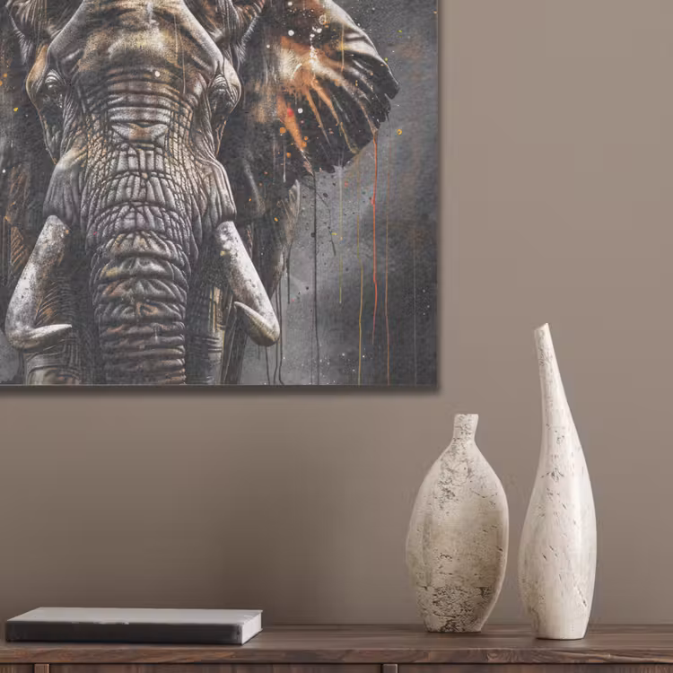 Olifant - Watercolor - Wilde dieren - Luxe PET vilt klein -sfeer6_closeup