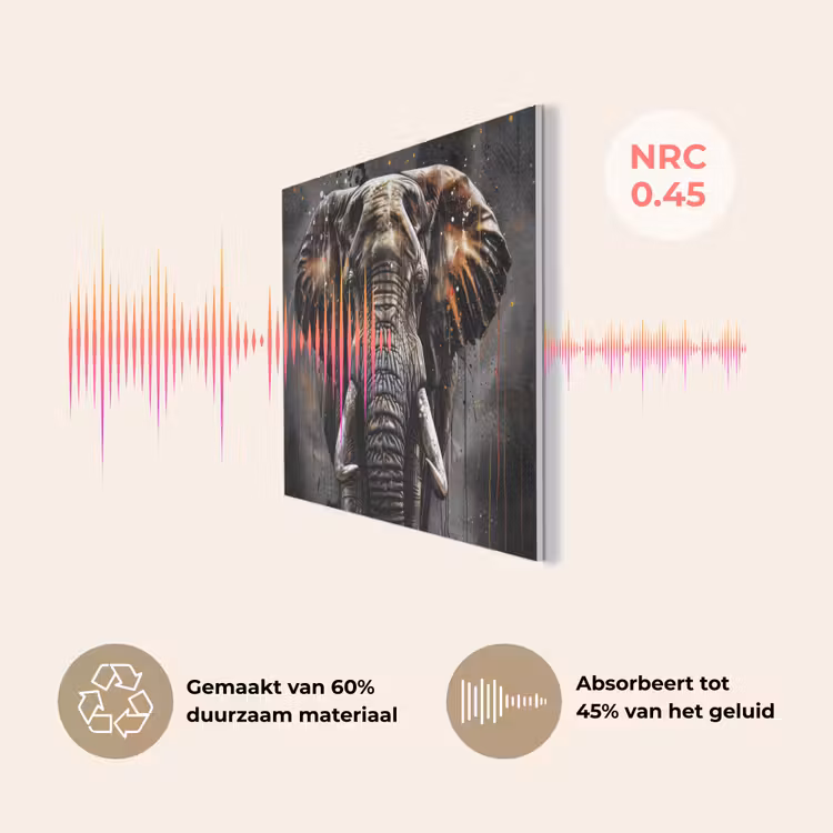 Olifant - Watercolor - Wilde dieren - Luxe PET vilt klein -USP_NL