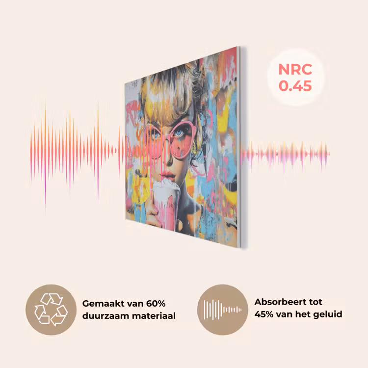 Expressief - Milkshake - Vrouw - Felle kleuren PET vilt klein -USP_NL