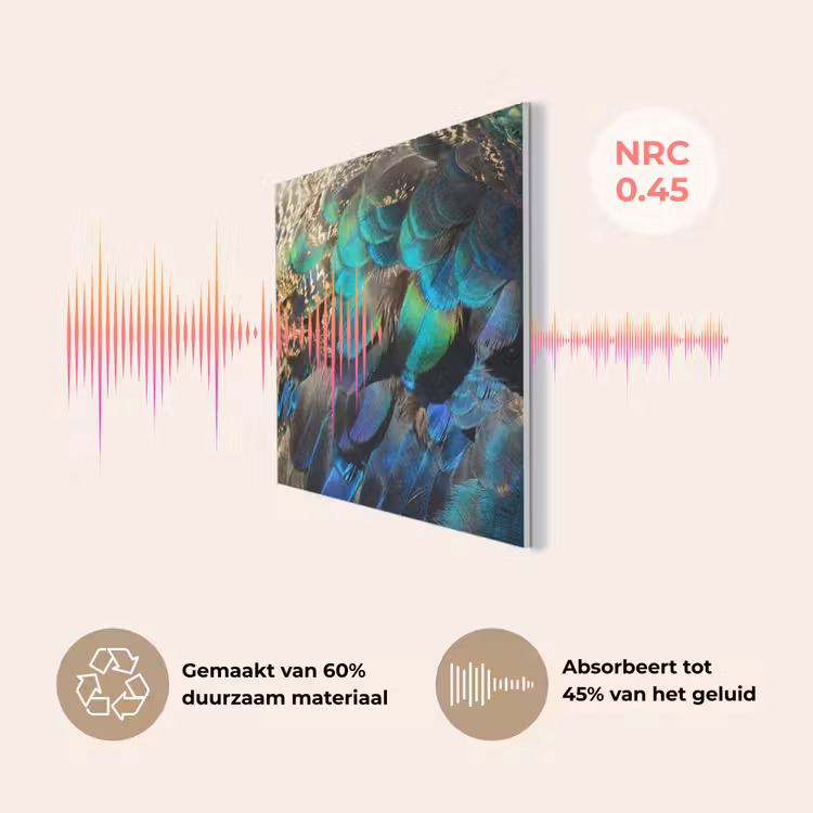 Veren - Pauwveren - Pauw - Blauw - Kunst PET vilt klein -USP_NL