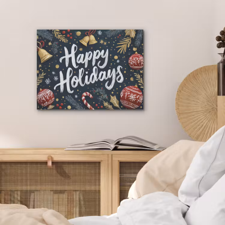 Feestelijk - Kerstgroet - Kleurrijk PET vilt klein -sfeer3