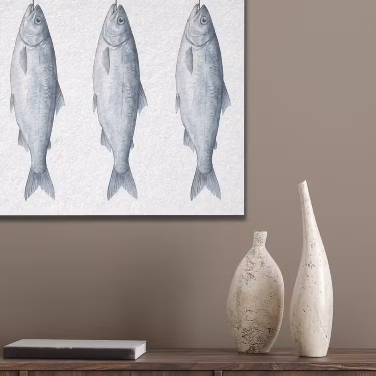 Vissen - Illustratie - Delfts - Blauw PET vilt klein -sfeer6_closeup