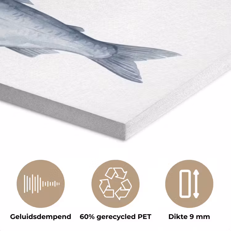 Vissen - Illustratie - Delfts - Blauw PET vilt klein -closeup_NL