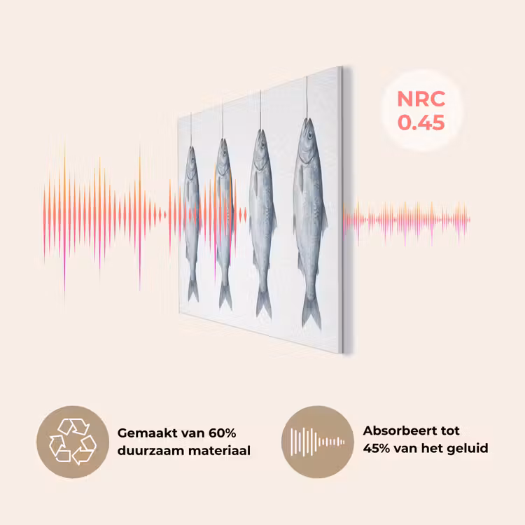 Vissen - Illustratie - Delfts - Blauw PET vilt klein -USP_NL