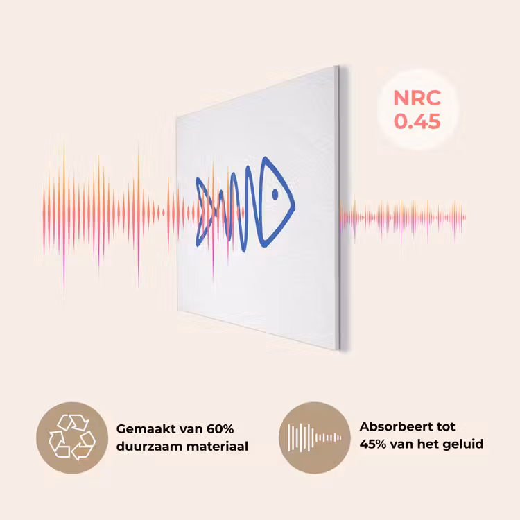 Vis - Minimalistisch - Blauw - Lijn PET vilt klein -USP_NL