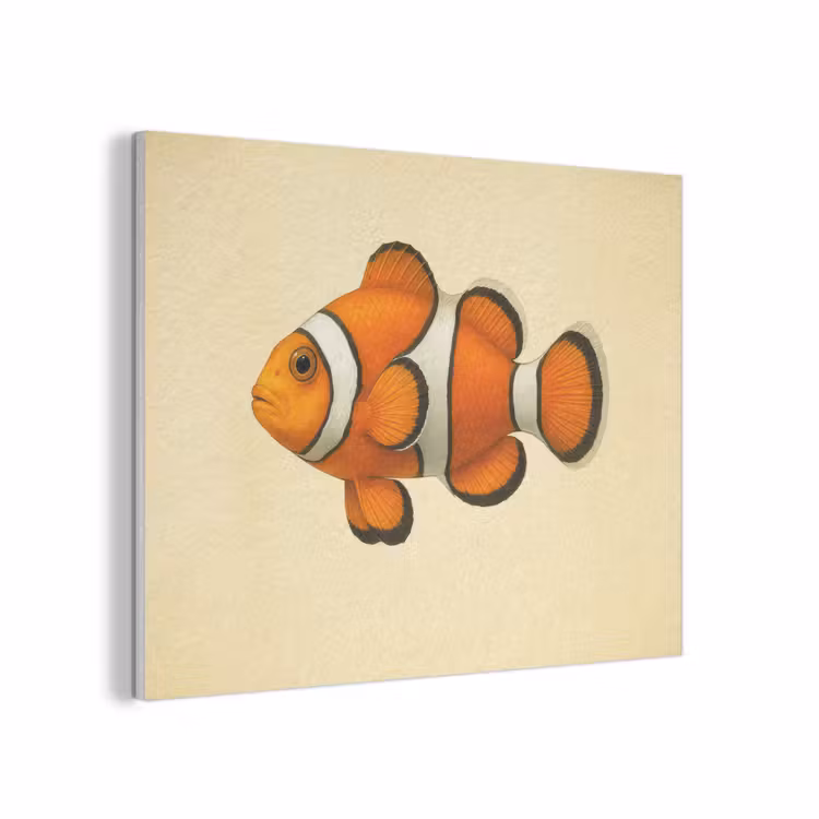 Vis - Oranje - Strepen PET vilt klein -3d