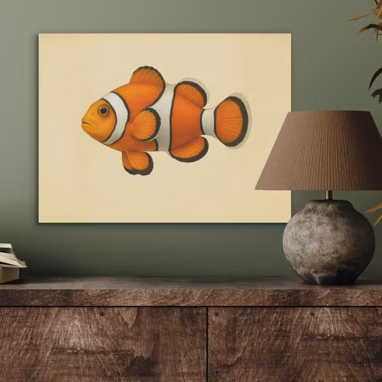 Vis - Oranje - Strepen PET vilt klein -sfeer2