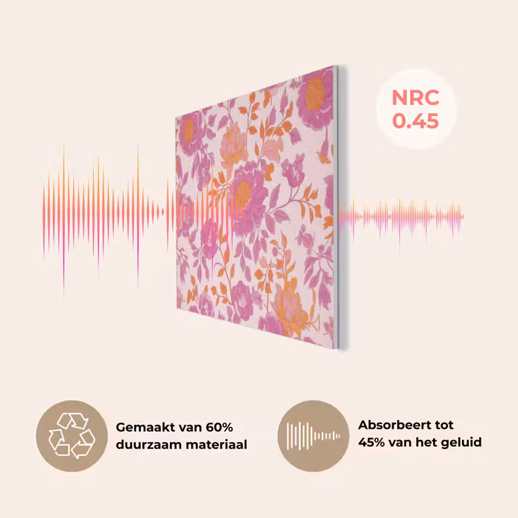 Bloemenpatroon - Roze - Oranje - Bloemen PET vilt klein -USP_NL