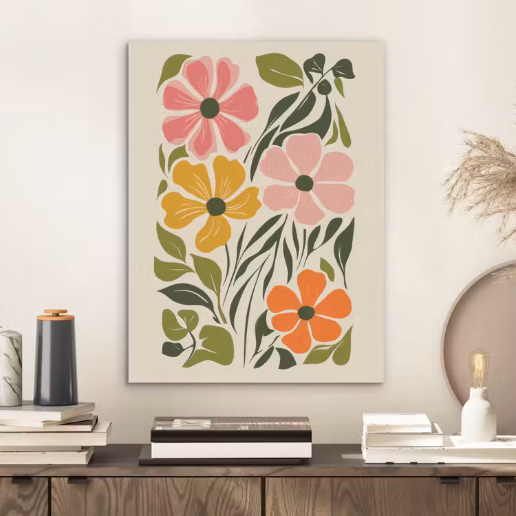 Bloemen - Speels - Kleurrijk PET vilt klein -sfeer1