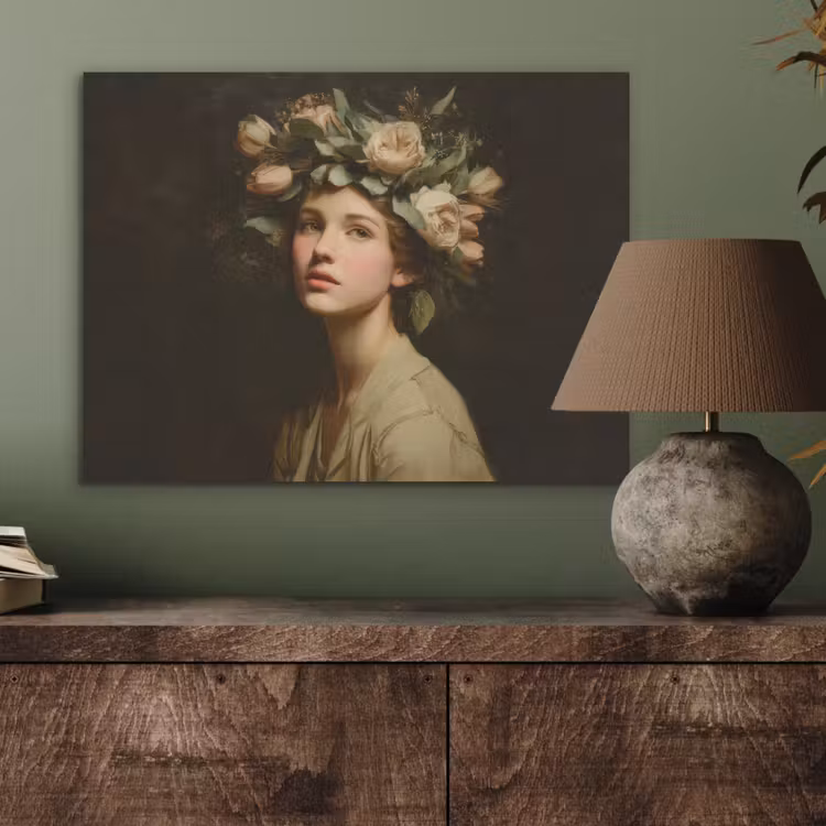 Bloemenstilte - Vrouw - Portret PET vilt klein -sfeer2