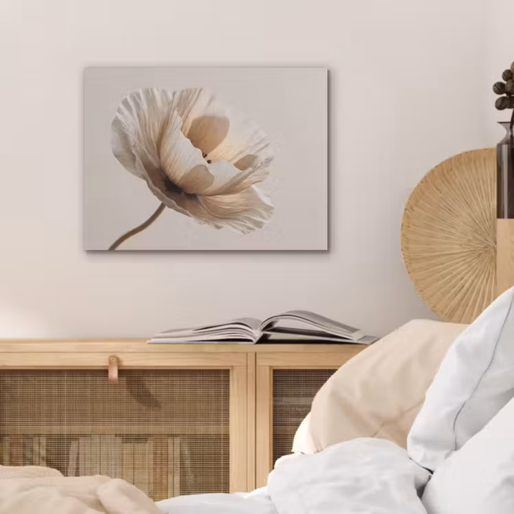 Bloem - Beige - Crème PET vilt klein -sfeer3