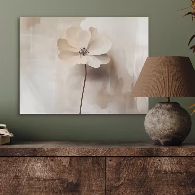 Bloem - Beige - Verf - Schaduw PET vilt klein -sfeer2