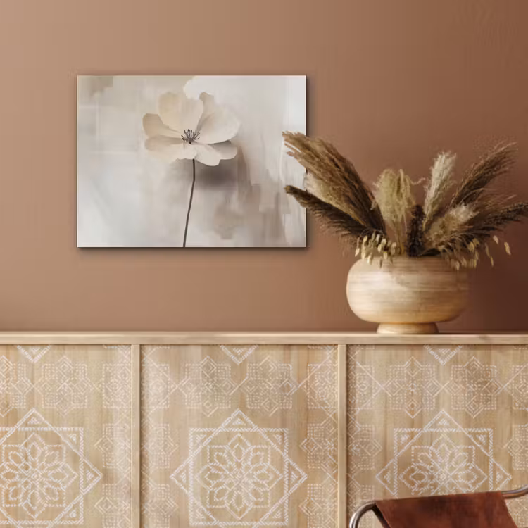 Bloem - Beige - Verf - Schaduw PET vilt klein -sfeer4