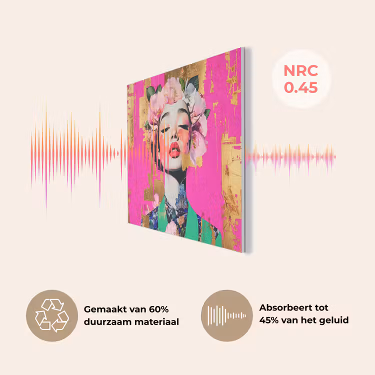 Bloemenkroon - Goud - Vrouw - Portret PET vilt klein -USP_NL