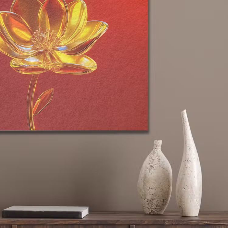 Bloem - Goud - Glazen PET vilt klein -sfeer6_closeup