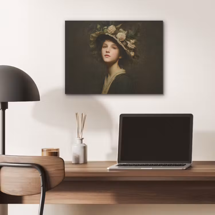 Bloemenhoed - Portret - Vrouw PET vilt klein -sfeer5