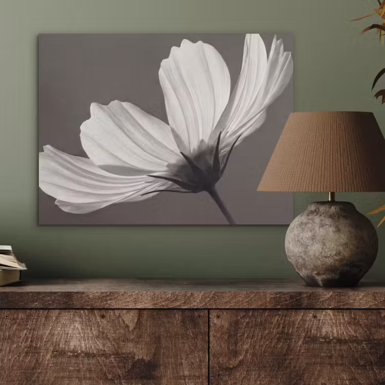 Bloem - Minimalistisch - Zwart - Wit PET vilt klein -sfeer2