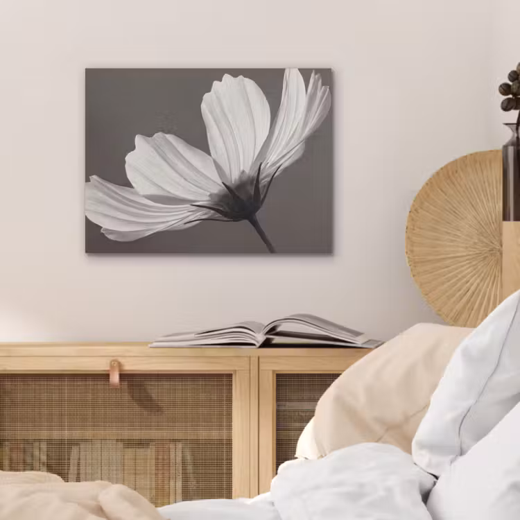 Bloem - Minimalistisch - Zwart - Wit PET vilt klein -sfeer3