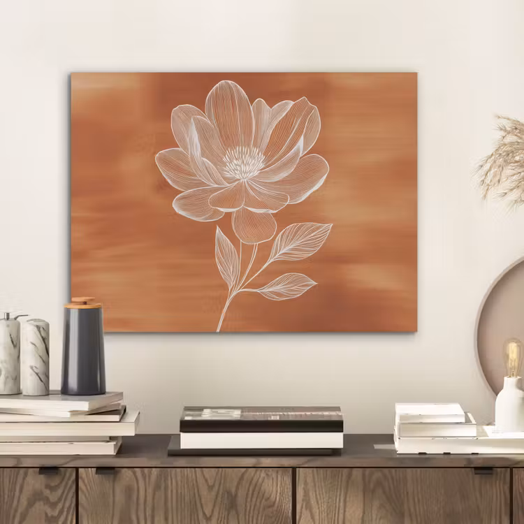 Bloem - Minimalistisch - Wit PET vilt klein -sfeer1