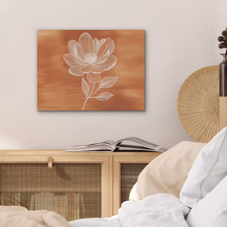 Bloem - Minimalistisch - Wit PET vilt klein -sfeer3