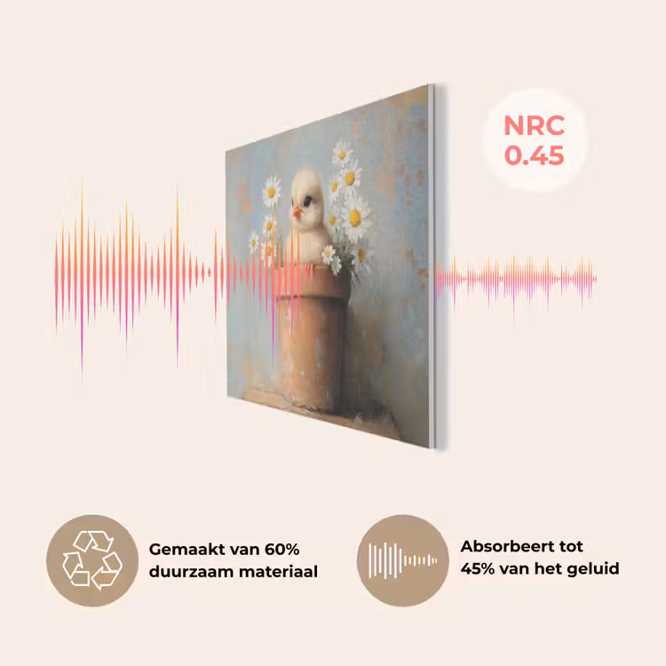Bloempot - Kuiken - Bloemetjes PET vilt klein -USP_NL