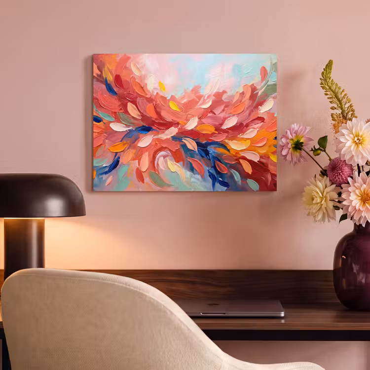 Bloemen - Abstract - Kunst - Modern PET vilt klein -sfeer3