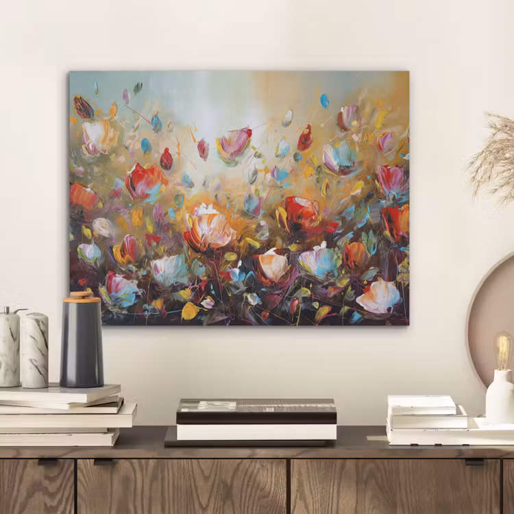 Bloemen - Kunst - Natuur - Olieverf PET vilt klein -sfeer1