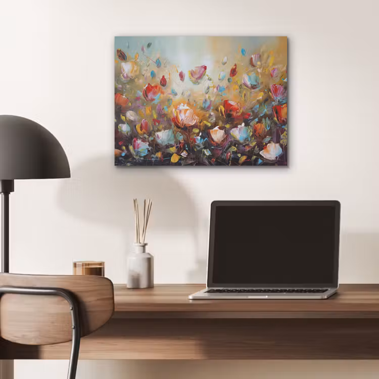 Bloemen - Kunst - Natuur - Olieverf PET vilt klein -sfeer5