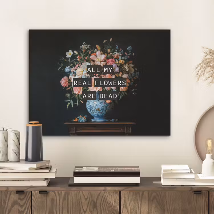 Bloemen - Art - Pastel - Quotes PET vilt klein -sfeer1